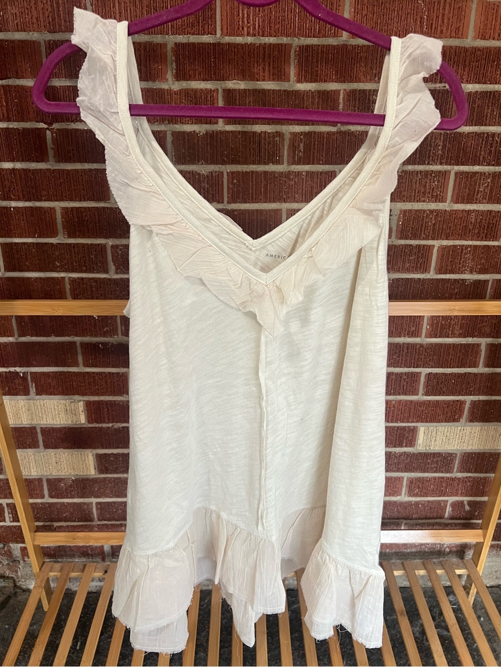 AE NWT ruffle tank top